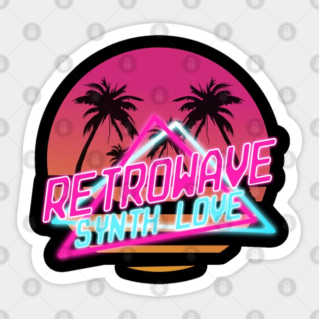 Vaporwave Aesthetic Style 80s Synthwave Retro Sticker by Kuehni